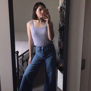 COPY - Ribbed lavender Madewell top